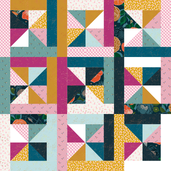 Mock-up a Wyld Whirl Quilt with any fabric